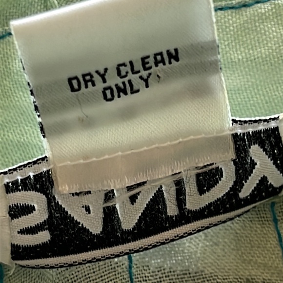 Sandy 100% silk, crinkle top, aqua and turquoise size large - Picture 10 of 10